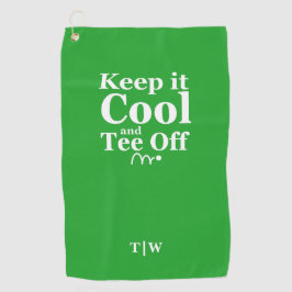 Cool und T-Shirt von Initialen behalten Golfhandtuch