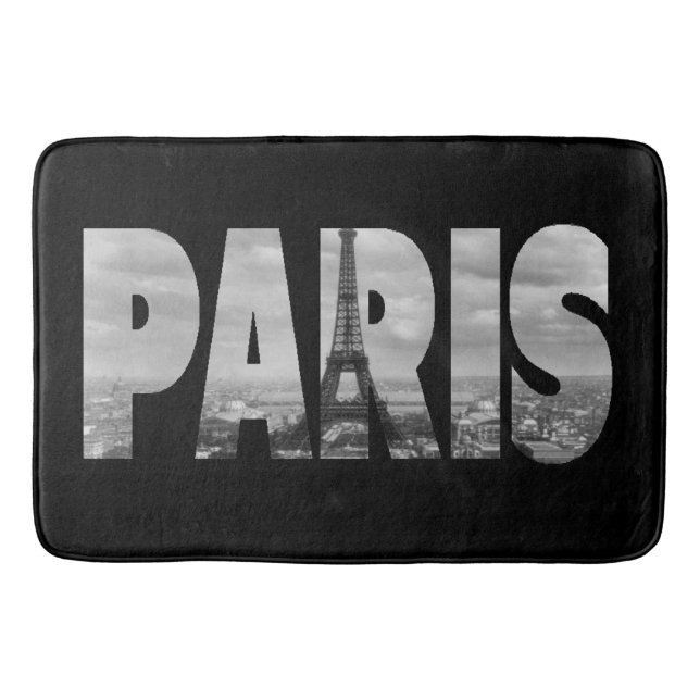 Cool und Vintag Paris und Eiffelturm Badematte (Vorderseite)
