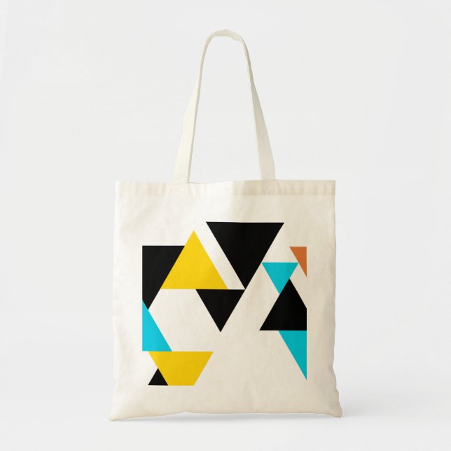 Cool, unique, trendy, urban, modern triangles tragetasche (Vorne)