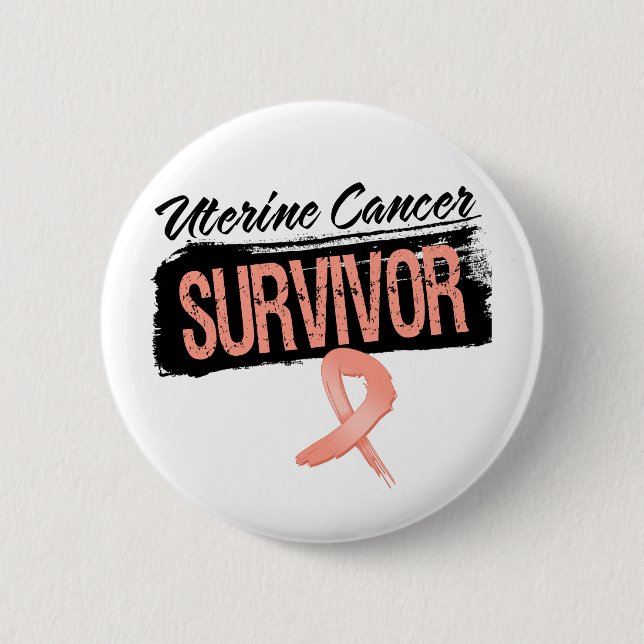 Cool Uterine Cancer Survivor Button (Vorderseite)