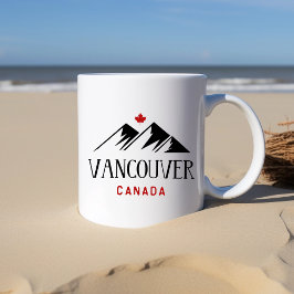 Cool Vancouver Canada Mountains Maple Leaf Kaffeetasse