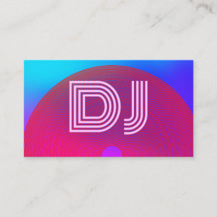 Cool Vaporwave Blue Pink Lila Music DJ Visitenkarte