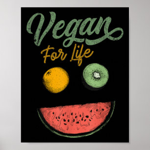 Cool Vegan für Lebensgefährte Ernährung Pflanze Er Poster
