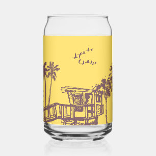 Cool Vintage Jaune Tropical Beach Croquis