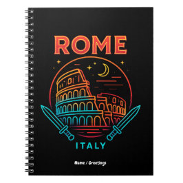 Cool Vintage Roma Italia Colosseum Souvenirs Gift Notizblock