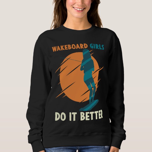 Cool Vintage Wakeboarding Graphic For Wakeboard Sweatshirt (Vorderseite)