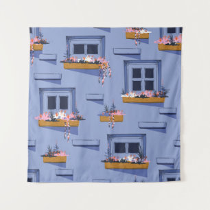 Cool Wall Windows Sommermuster Wandteppich