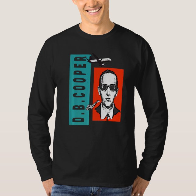 Cool Wanted D B Cooper Sketch Cryptid Urban Legend T-Shirt (Vorderseite)