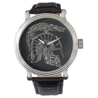 Cool Warrior Metallic Dragon Helmet Armbanduhr