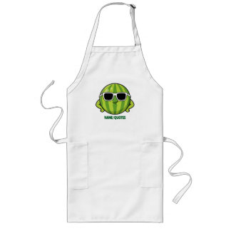 Cool Watermelon Sunglasses Cartoon Graphic Lange Schürze