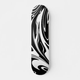 Cool Wave Schwarz-weiß Skateboard