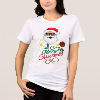 Cool Weihnachten mit Rose & Holly Tri-Blend Shirt