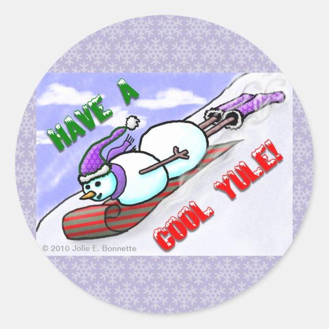 Cool Weihnachten Snowman Sticker (Vorderseite)