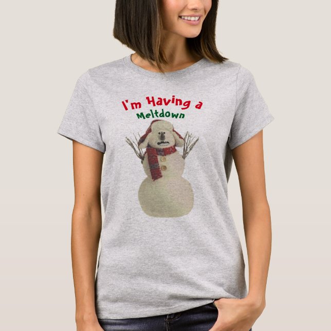 Cool, wenn man einen Schneemann mit lustigen Weihn T-Shirt (Vorderseite)