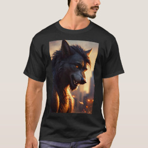 Cool Werewolf Furry Therian Art T-Shirt
