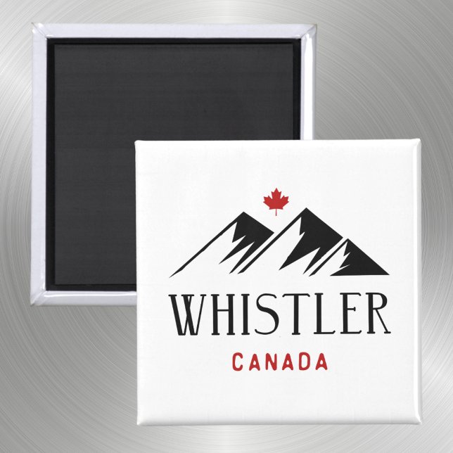 Cool Whistler Canada Mountains Maple Leaf Magnet (Von Creator hochgeladen)