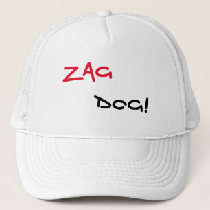 Cool White Zag Chien Casquette