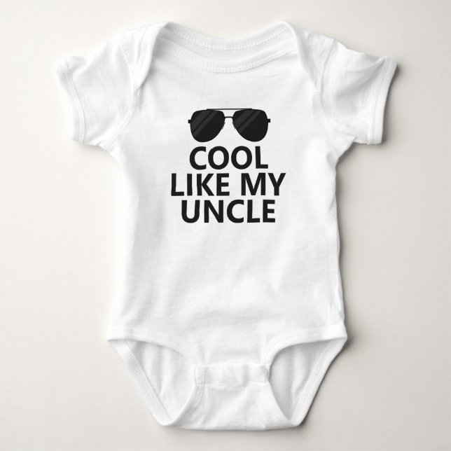 Cool wie mein Onkel Baby Strampler (Vorderseite)