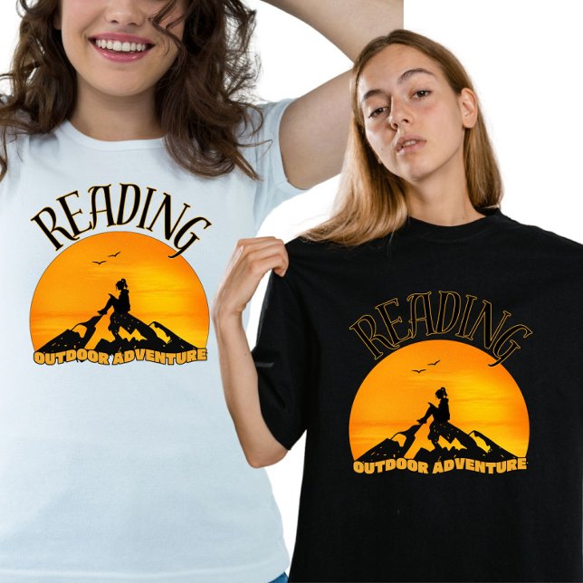 Cool Wild Reader Sunset Mountain T-Shirt (Von Creator hochgeladen)