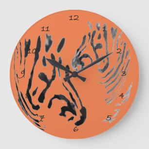 Cool Wildlife Art Zebra Custom Color Große Wanduhr