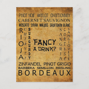 Cool Wine Postcard! Postkarte