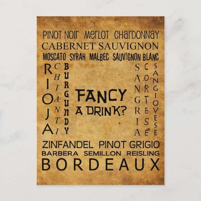 Cool Wine Postcard! Postkarte (Vorderseite)