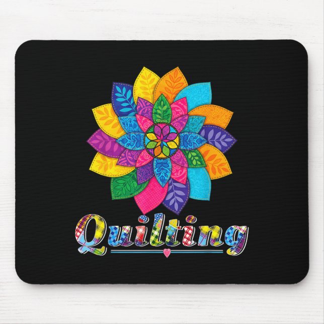 Cool Women Quilting Sewing Love Quilt Patterns Qui Mousepad (Vorne)