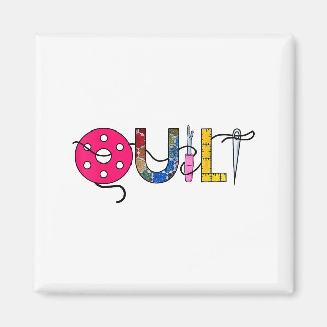 Cool Womens Quilt Quilting Sewing Hobby Crafter Gi Magnet (Vorne)