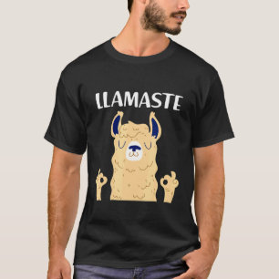 Cool Yoga namaste Lama Lama Alpaka T-Shirt