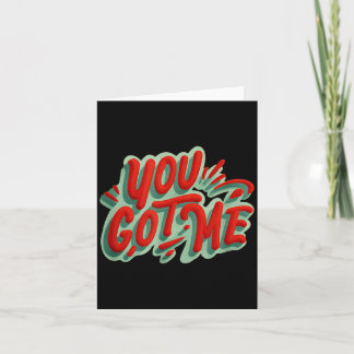 Cool You Got me Emblem für Jungen und Mädchen Karte