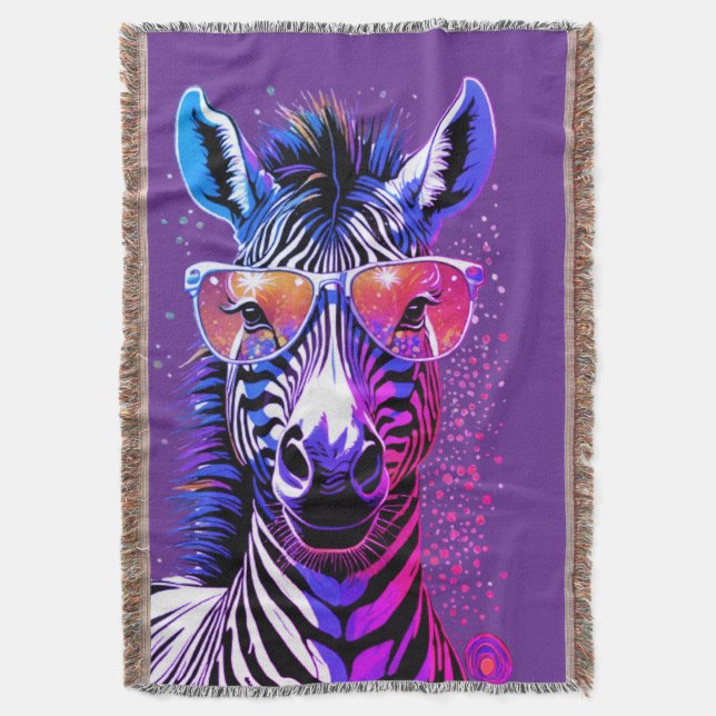 Cool Zebra Vibes Decke (Vorderseite Vertikal)