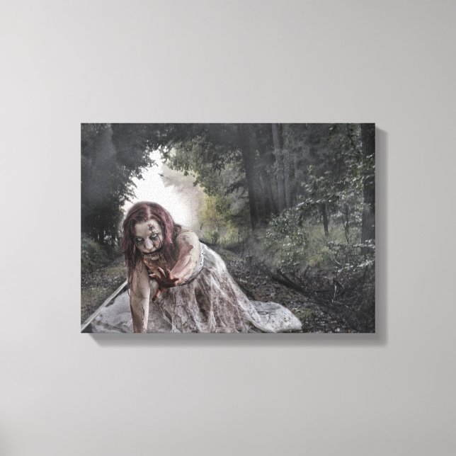 Cool Zombie Girl Leinwanddruck (Vorderseite)