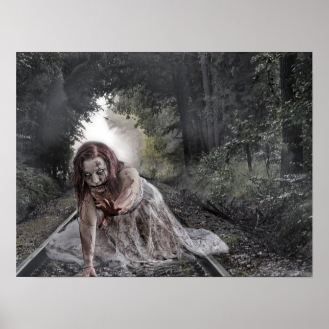 Cool Zombie Girl Poster (Vorne)