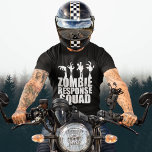 Cool Zombie Response Squad Funny T-Shirt<br><div class="desc">Phantastischer Zombie-Kämpfer-T - Shirt, der Zombie Response Squad unter beängstigenden Zombie-Waffen liest, die aus dem schwarzen Text reichen. Coole Zombies-Apokalypse-Mannschaftsausrüstung mit gruseligen Totenhänden.</div>