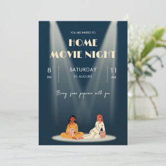 Cool Zuhause Movie Night Dark Flyer Einladung