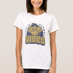 Cool zurück zur Schule Vibes Cartoon Kunst T-Shirt