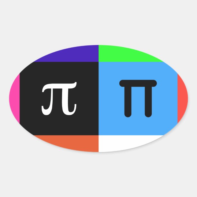 Coolblock-Happy-Pin Ovaler Aufkleber (Vorderseite)