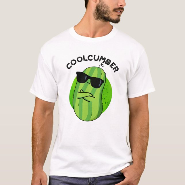 Coolcumber Funny Veggie Cucumber Pun T-Shirt (Vorderseite)