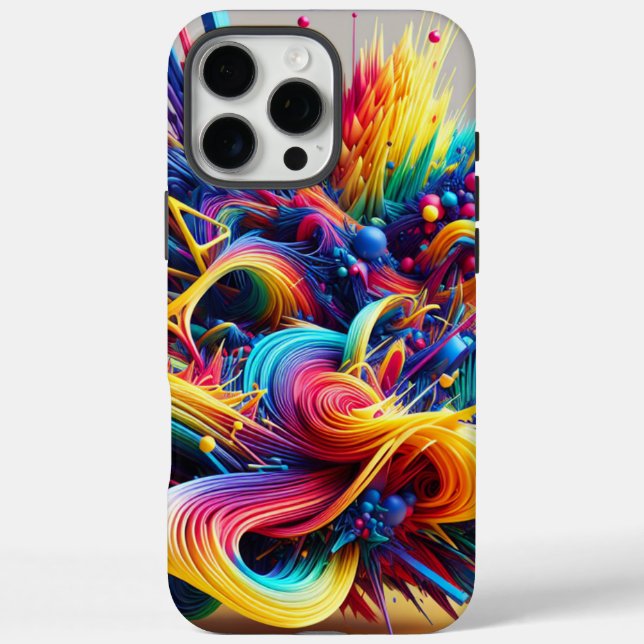 Coole 3D-Abstrakt iPhone 16 Pro Max Hülle (Rückseite)