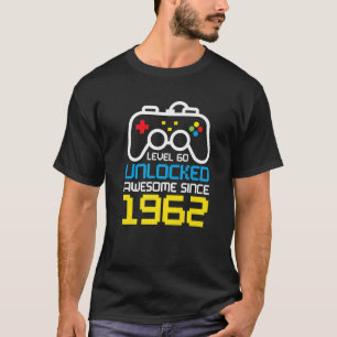 Coole 60. Geburtstagsstufe 60 Entsperrt Geburtstag T-Shirt