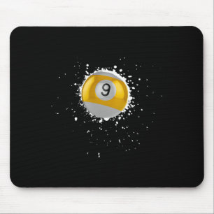 Coole 9-Ball-Nine Pool Billard Paint Spritzer Bil Mousepad