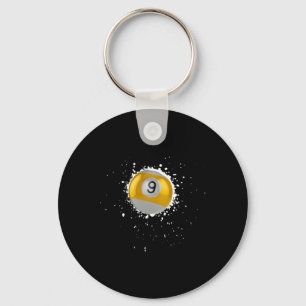 Coole 9-Ball-Nine Pool Billard Paint Spritzer Bil Schlüsselanhänger