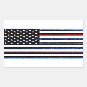 Coole abstrakte amerikanische rechteckiger aufkleber