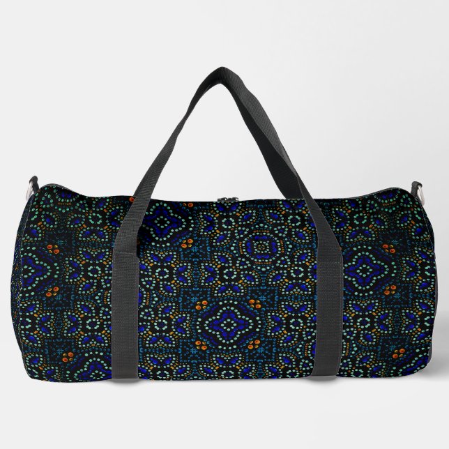 Coole Abstrakte Blume Geometrisches Design Duffel  Duffle Bag (Vorderseite)