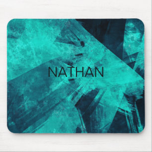 Coole Abstrakte Jagd Blue Art Personalisiert Mousepad