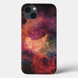 Coole Abstrakte Kunst Schwarzes Orange Case-Mate iPhone Hülle