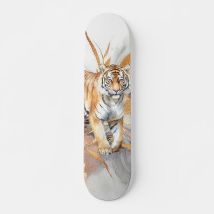 Coole Abstrakte Kunst & Tiger Skateboard