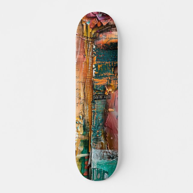 Coole Abstrakte Kunst von Funky Skateboard (Vorne)