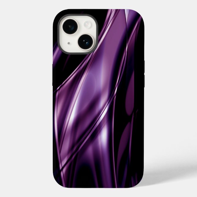 Coole Abstrakte Lila Damen Case-Mate iPhone 14 Hülle (Rückseite)