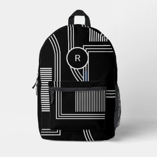 Coole Abstrakte Monogramm Bedruckter Rucksack